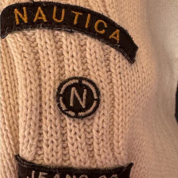 Men’s Nautica Jean Co 1/4 zip sweater Blue / White XXL - Picture 4 of 5
